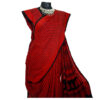 URVA'S Bagh Mul Cotton Saree Red - Image 2