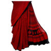 URVA'S Bagh Mul Cotton Saree Red - Image 3