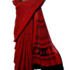 URVA'S Bagh Mul Cotton Saree Red - Image 4