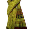 URVA'S Bagh Mul Cotton Saree Green - Image 3