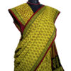 URVA'S Bagh Mul Cotton Saree Green - Image 5