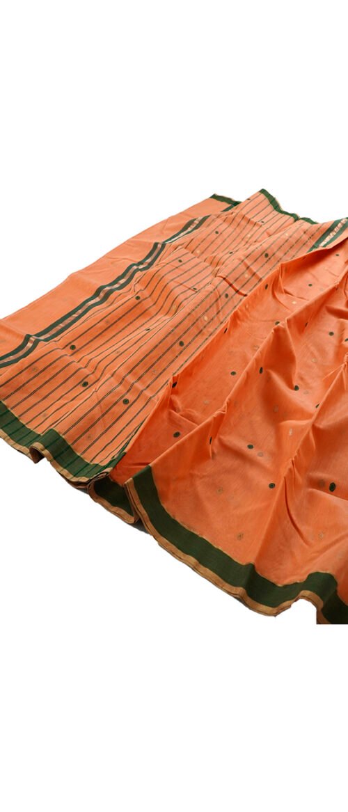 Handloom Chanderi Saree Cotton Mustard