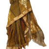 URVA'S Bagh Chanderi Cotton Silk Saree Mustard - Image 3