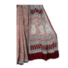 URVA'S Bagh Mul Cotton Saree Off White - Image 3