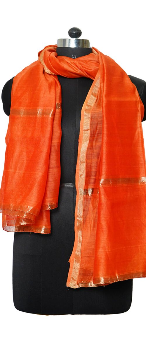 Stole Handloom Chanderi Mustard