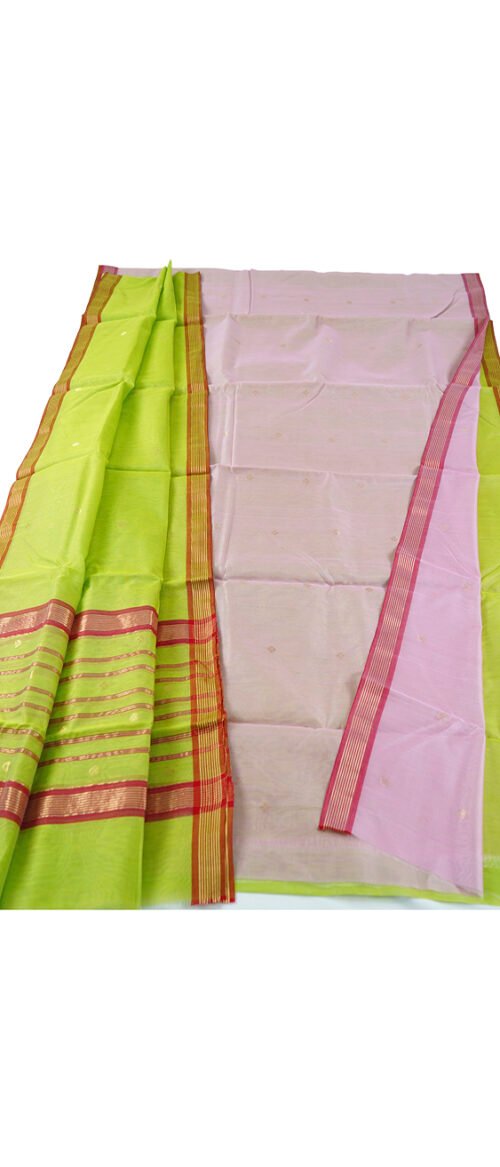 Chanderi Suit 3 Piece Dress Material Green