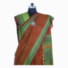 URVA'S Hand Bagh Mul Cotton Saree Meroon - Image 3