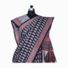 URVA’S Hand Bagh Mul Cotton Saree Meroon Black - Image 6