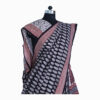 URVA’S Hand Bagh Mul Cotton Saree Meroon Black - Image 3