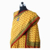 URVA'S Hand Bagh Mul Cotton Saree Mustard - Image 5