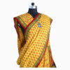 URVA'S Hand Bagh Mul Cotton Saree Mustard - Image 4