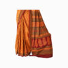 URVA'S Hand Bagh Mul Cotton Saree Brick Red - Image 5