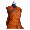 URVA'S Hand Bagh Mul Cotton Saree Brick Red - Image 4