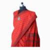 URVA'S Hand Bagh Mul Cotton Saree Brick Red - Image 4