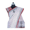 URVA'S Hand Bagh Mul Cotton Saree Off White - Image 2