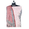 Bagh Print Dress Material Off White And Red - Image 3