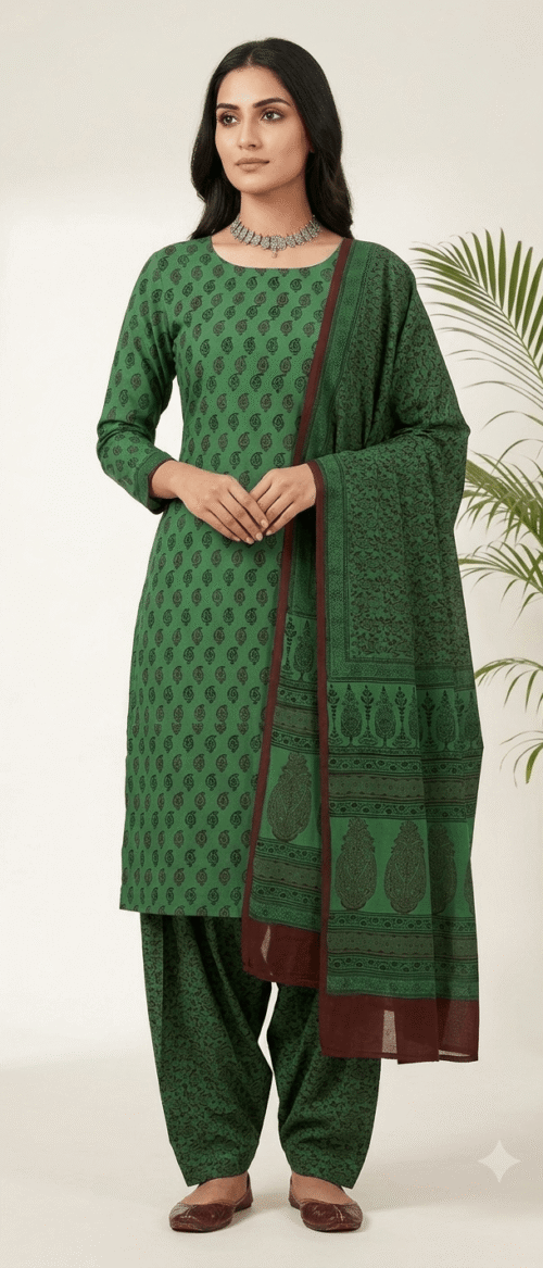 Bagh 3 Piece Dress Material Teal