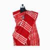 URVA'S Hand Batik Silk Saree Red - Image 5