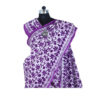 URVA'S Hand Batik Silk Saree Violet - Image 5