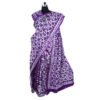 URVA'S Hand Batik Silk Saree Violet