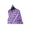 URVA'S Hand Batik Silk Saree Violet - Image 4