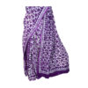 URVA'S Hand Batik Silk Saree Violet - Image 2