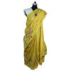 URVA'S Hand Batik Silk Saree Yellow - Image 2