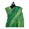 URVA'S Hand Batik Silk Saree Green - Image 5
