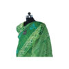 URVA'S Hand Batik Silk Saree Green - Image 4