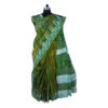URVA'S Hand Batik Silk Saree Green - Image 2