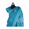 URVA'S Hand Batik Silk Saree Blue - Image 5