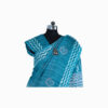 URVA'S Hand Batik Silk Saree Blue - Image 4