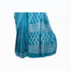 URVA'S Hand Batik Silk Saree Blue - Image 3