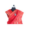URVA'S Hand Batik Maheshwari Cotton Silk Saree Red - Image 3