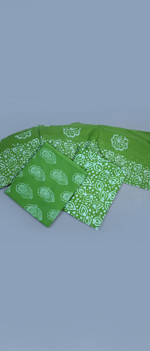 Batik 3 Piece Dress Material Light Mehandi