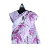 URVA'S Hand Batik Silk Saree Light Purple - Image 3