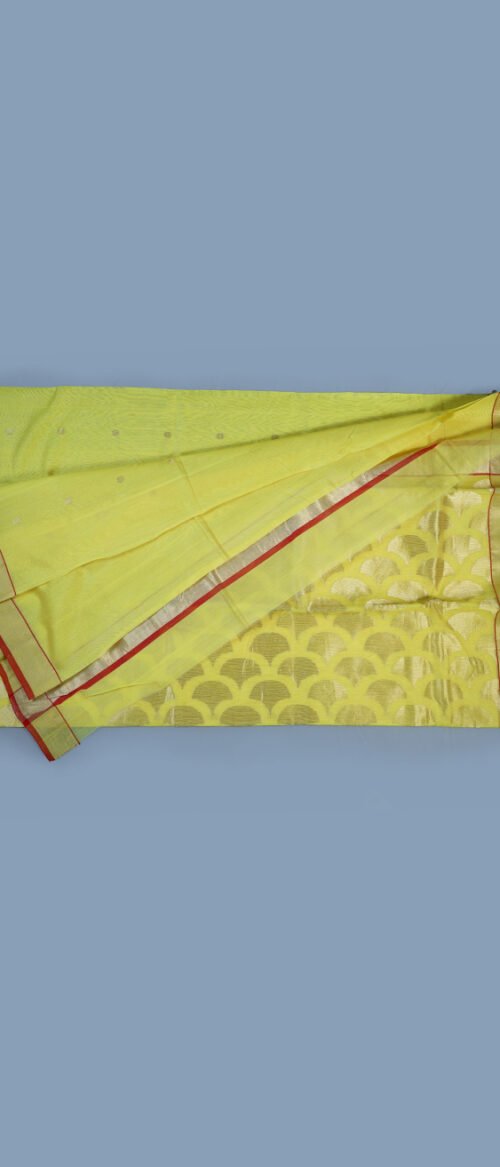 Handloom Chanderi Cotton Silk Yellow