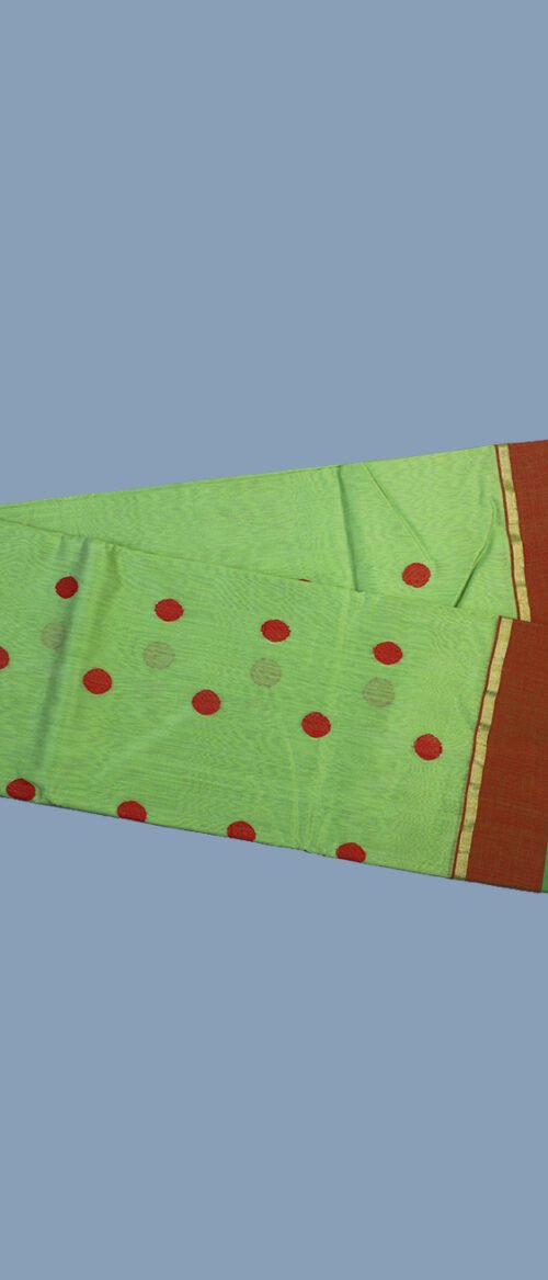 Handloom Chanderi Cotton Silk Pista Green