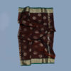 Handloom Chanderi Cotton Silk Dark Meroon - Image 6