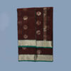 Handloom Chanderi Cotton Silk Dark Meroon - Image 4