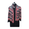 Stole Bagh Print Pure  Silk Black