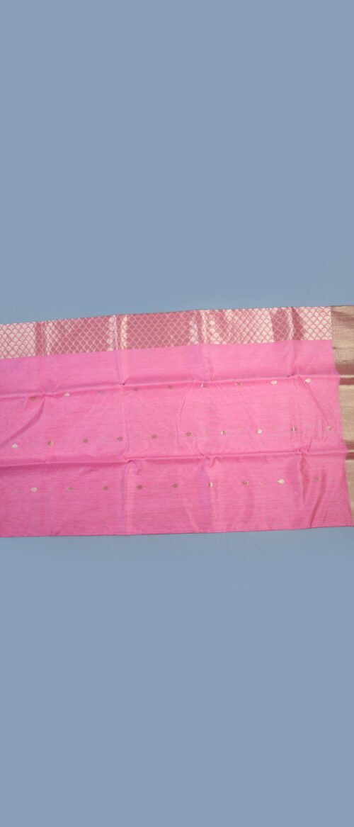 Handloom Chanderi Cotton Silk Pink