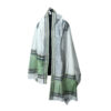 Handloom Maheshwari Stole Green and Pastel - Image 3
