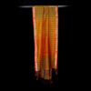 Handloom Maheshwari Stole Khaki and Orange Checks - Image 2