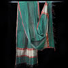 Handloom Maheshwari Stole Bottle Green and Pastel
