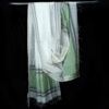 Handloom Maheshwari Stole Green and Pastel - Image 2