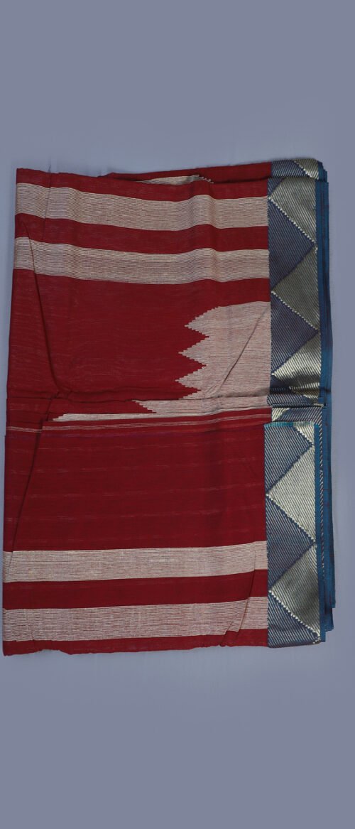 Handloom Chanderi Cotton Silk Meroon