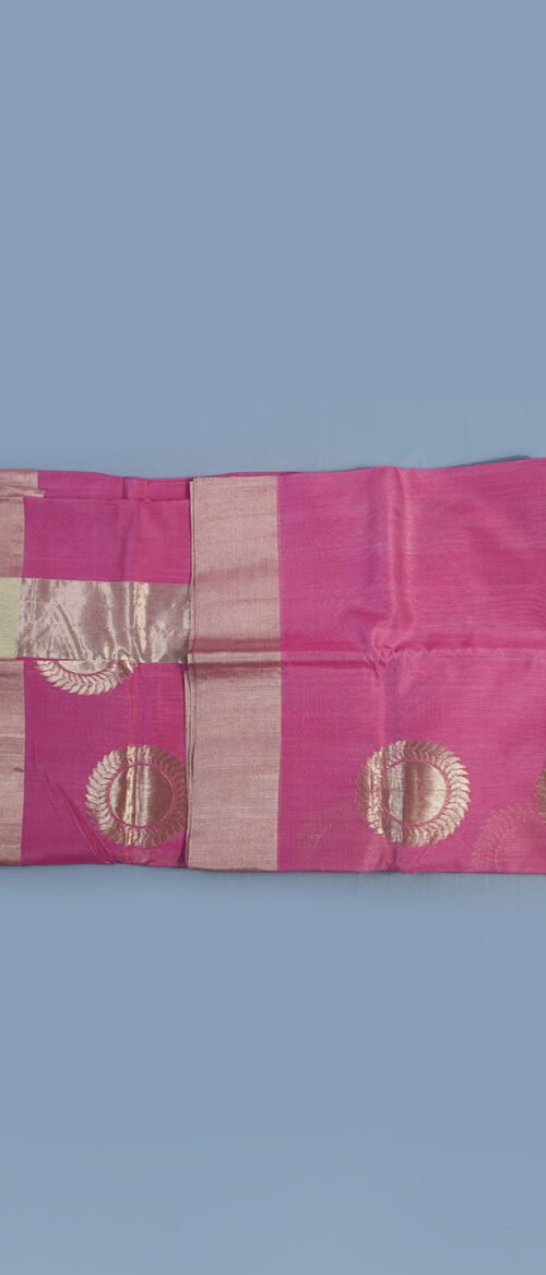 Handloom Chanderi Cotton Silk Pink