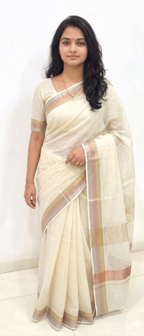 Handloom Chanderi Cotton Silk Off White