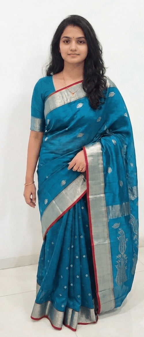 Handloom Chanderi Cotton Silk Blue